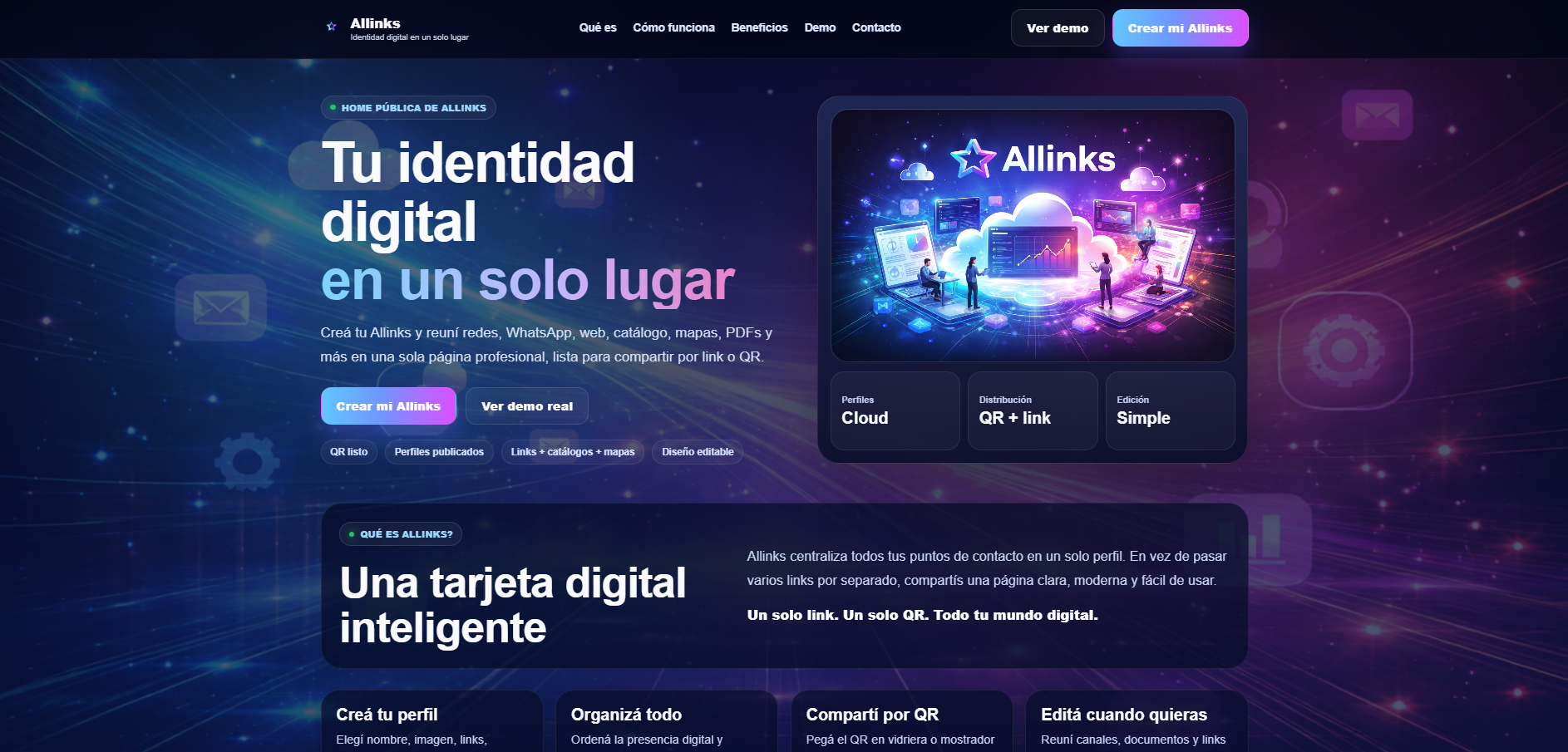Captura de la página de Allinks